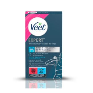 Benzi de ceară rece Veet Expert pentru linia bikinilor și axile, 16 benzi